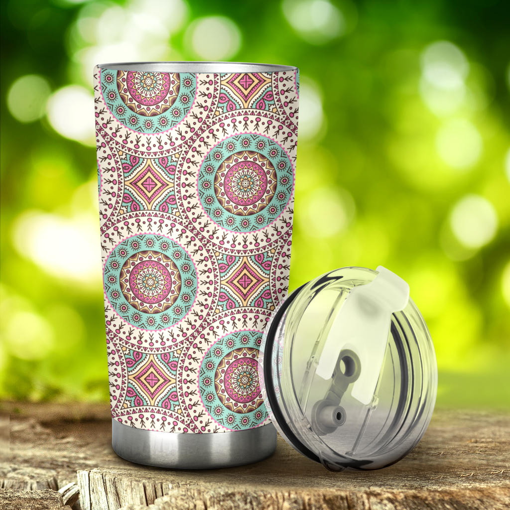Bohemian Round Style Print Tumbler