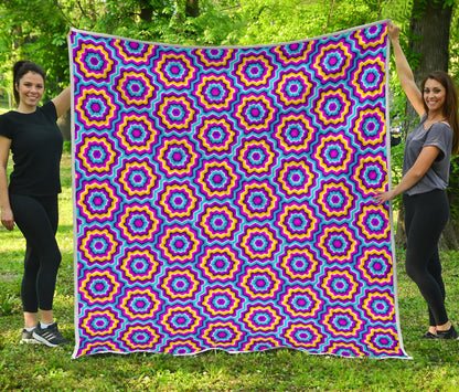 Optical illusion Techno Movement Quilt Bedspread