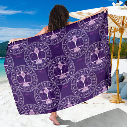 Libra Pattern Print Design 03 Sarong Pareo Wrap