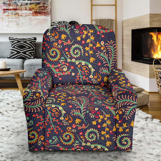 Bohemian Pattern Print Design 08 Recliner Slipcover with Pocket