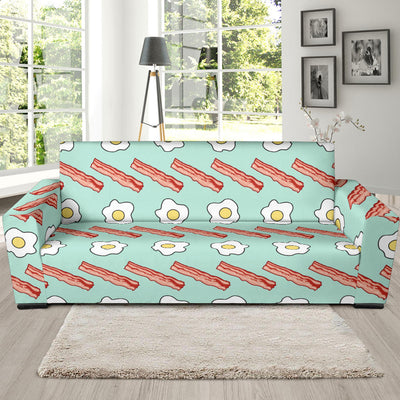 Bacon Sausage Pattern Print Design 01 Sofa Slipcover