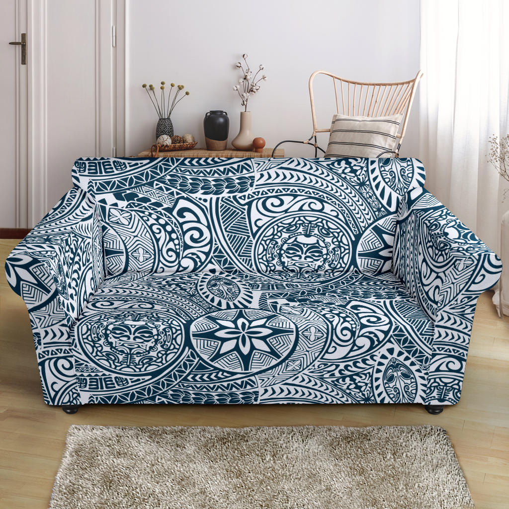 Samoan Pattern Print Design LKS306 Loveseat Couch Slipcover