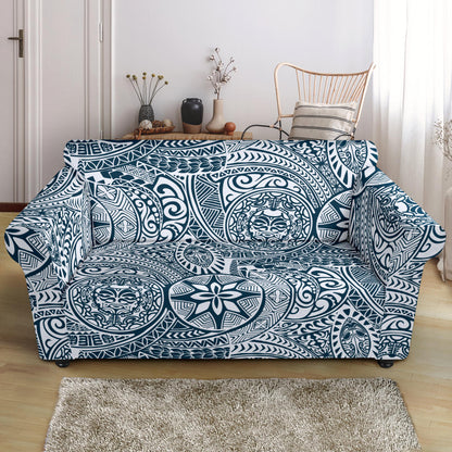 Samoan Pattern Print Design LKS306 Loveseat Couch Slipcover