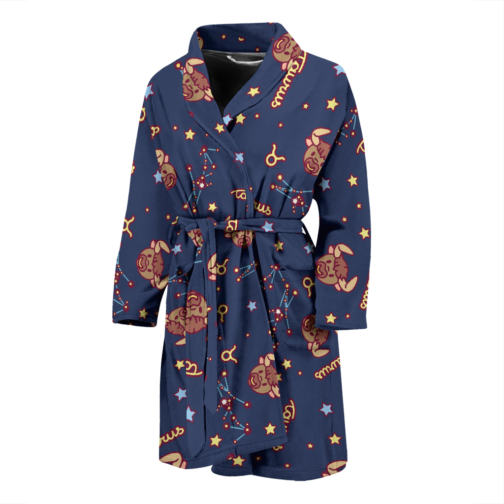 Taurus Print Design LKS304 Men Bathrobe