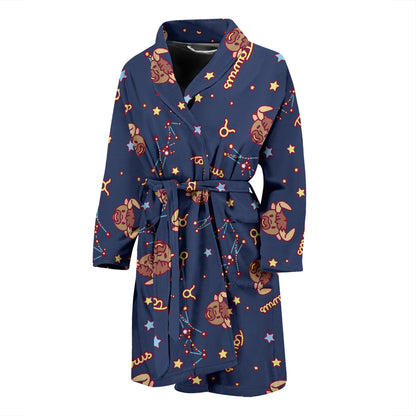 Taurus Print Design LKS304 Men Bathrobe