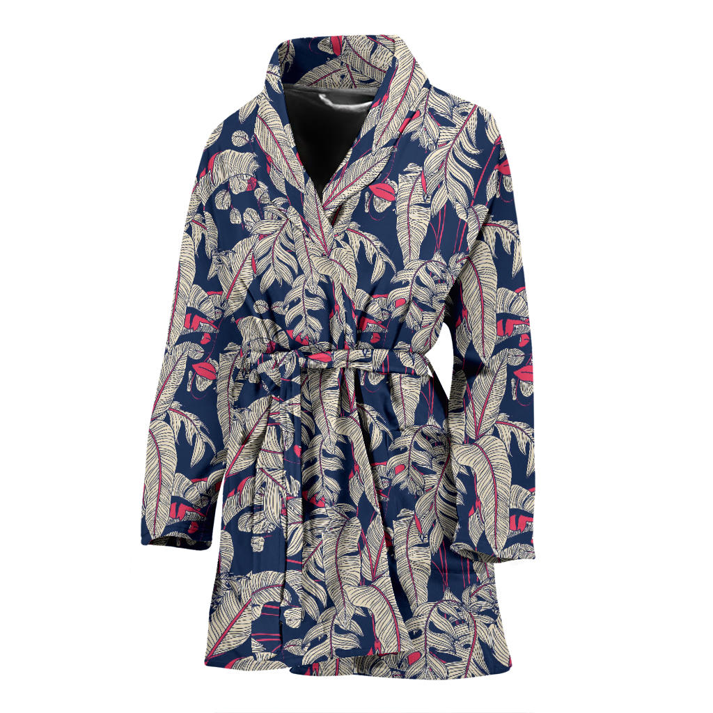 Bird Of Paradise Pattern Print Design 03 Women Bathrobe