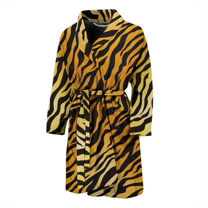 Tiger Print Design LKS302 Men Bathrobe