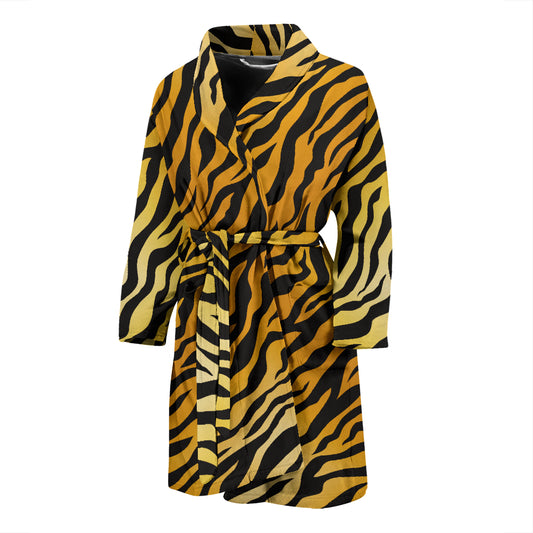 Tiger Print Design LKS302 Men Bathrobe