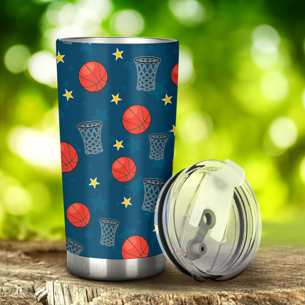 Basketball Classic Print Pattern Tumbler