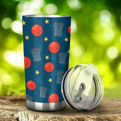 Basketball Classic Print Pattern Tumbler