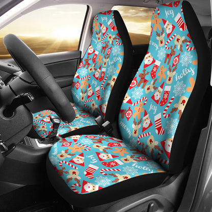 Santa Christmas Themed Print Design LKS306 Car Seat Covers