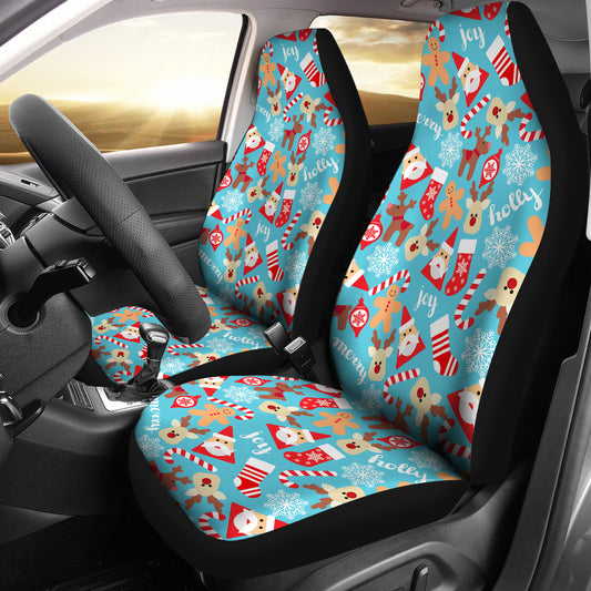 Santa Christmas Themed Print Design LKS306 Car Seat Covers