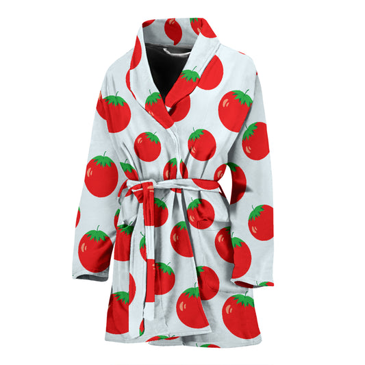 Tomato Print Design LKS307 Women Bathrobe