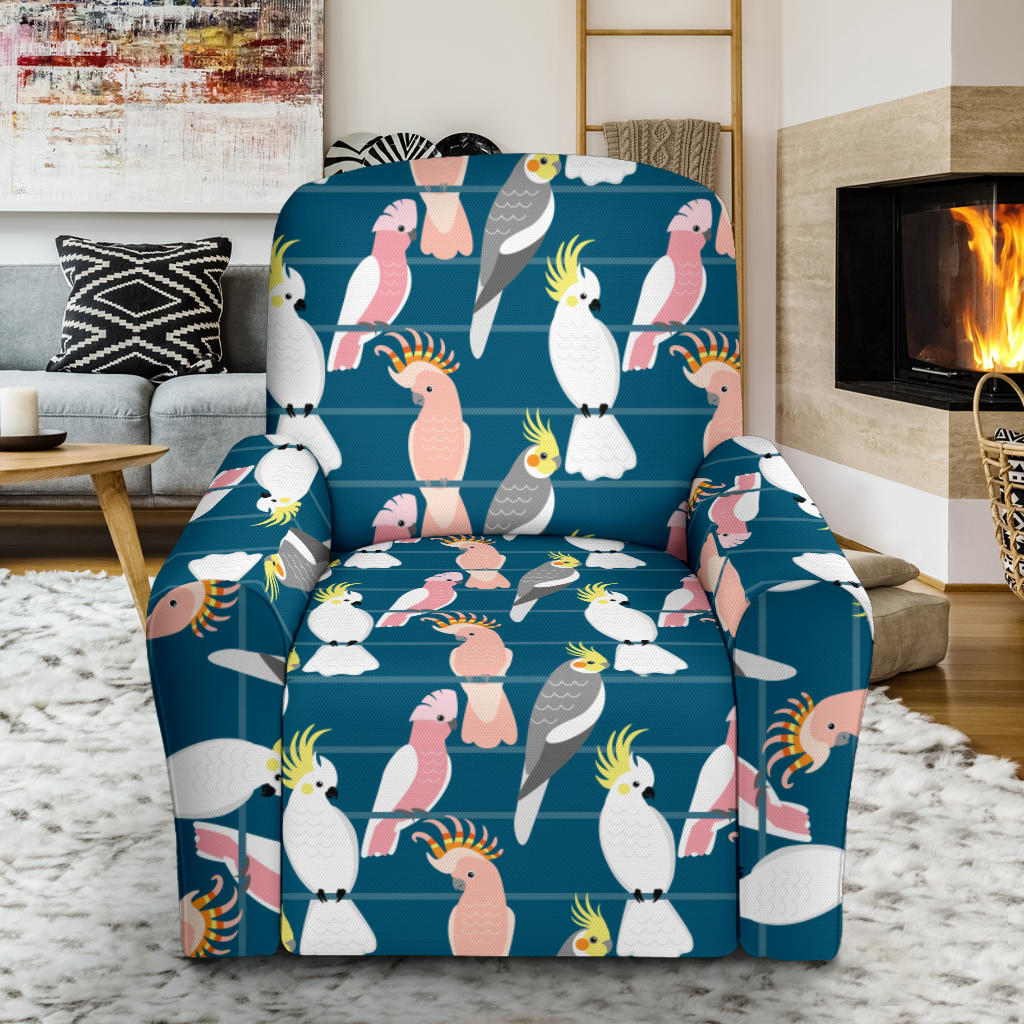 Cockatoo Print Design LKS401 Recliner Slipcover with Pocket