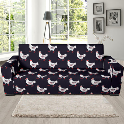 Chicken Pattern Print Design 03 Sofa Slipcover