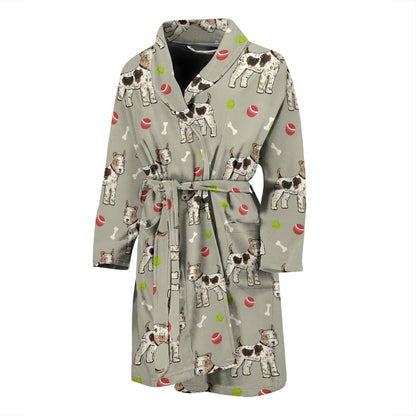 Toy Fox Terriers Print Design LKS301 Men Bathrobe