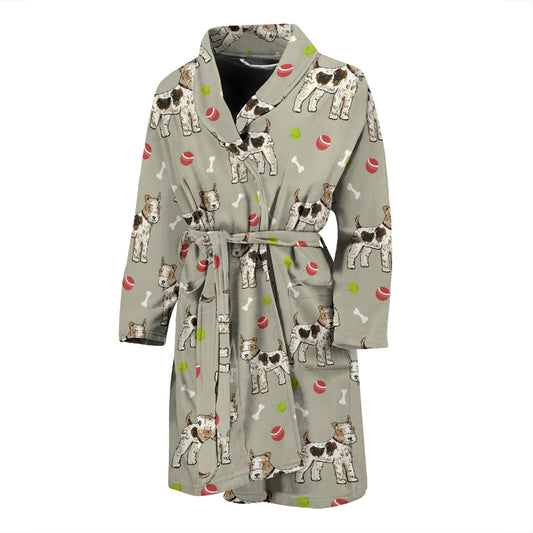 Toy Fox Terriers Print Design LKS301 Men Bathrobe