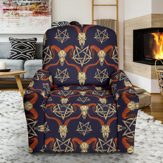 Buffalo Head Print Design LKS403 Recliner Slipcover with Pocket