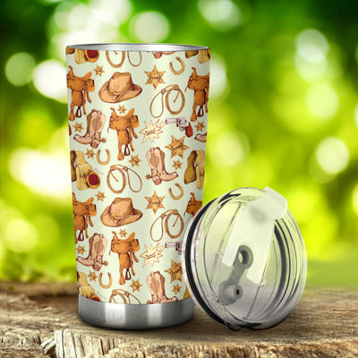 Western Cowboy Design Pattern Tumbler