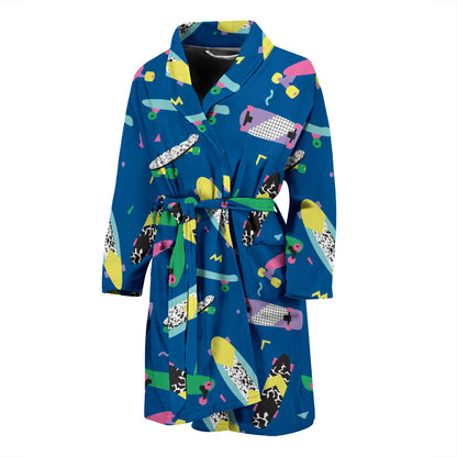 Skateboard Print Design LKS302 Men Bathrobe