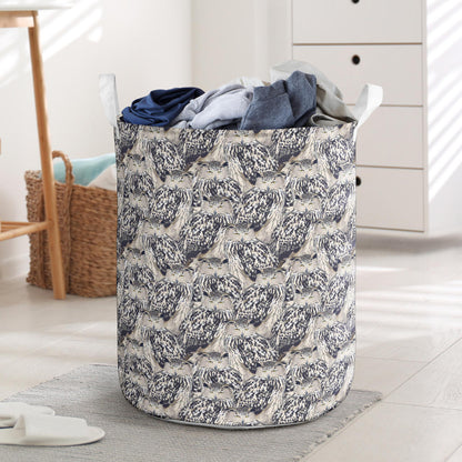 Owl Realistic Themed Design Print Laundry Basket