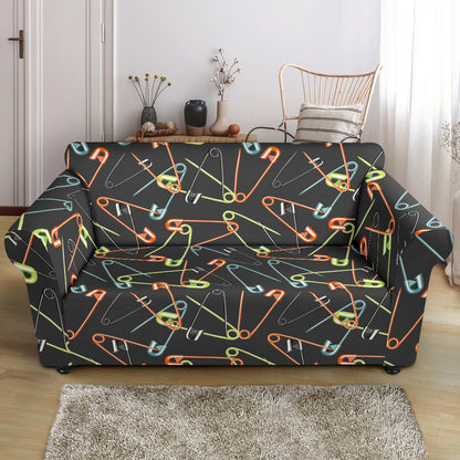 Safety Pin Print Design LKS301 Loveseat Couch Slipcover