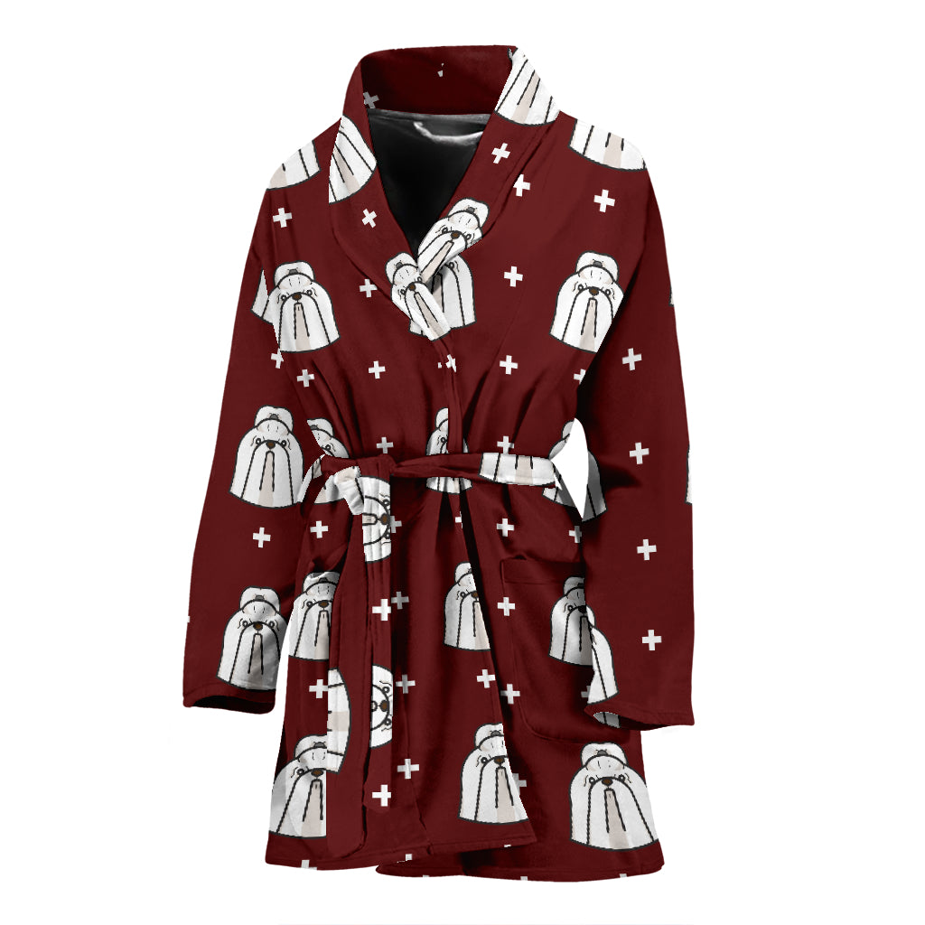 Shih Tzu Print Design LKS301 Women Bathrobe