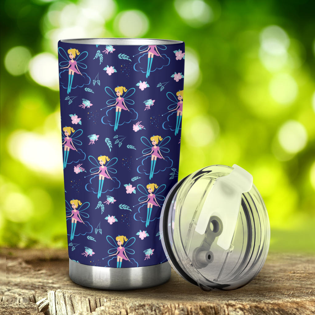 Fairy Cartoon Style Print Pattern Tumbler