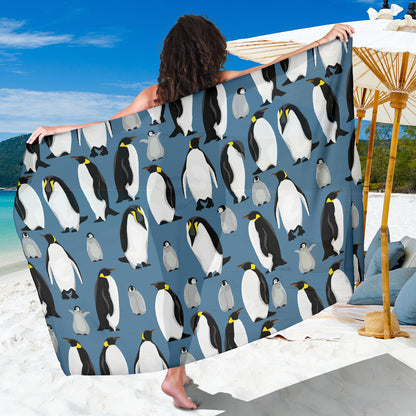 Penguin Pattern Print Design A03 Sarong Pareo Wrap