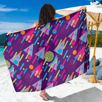 90s Pattern Print Design 4 Sarong Pareo Wrap