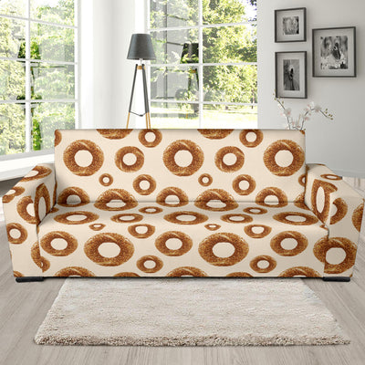 Bagel Pattern Print Design 01 Sofa Slipcover