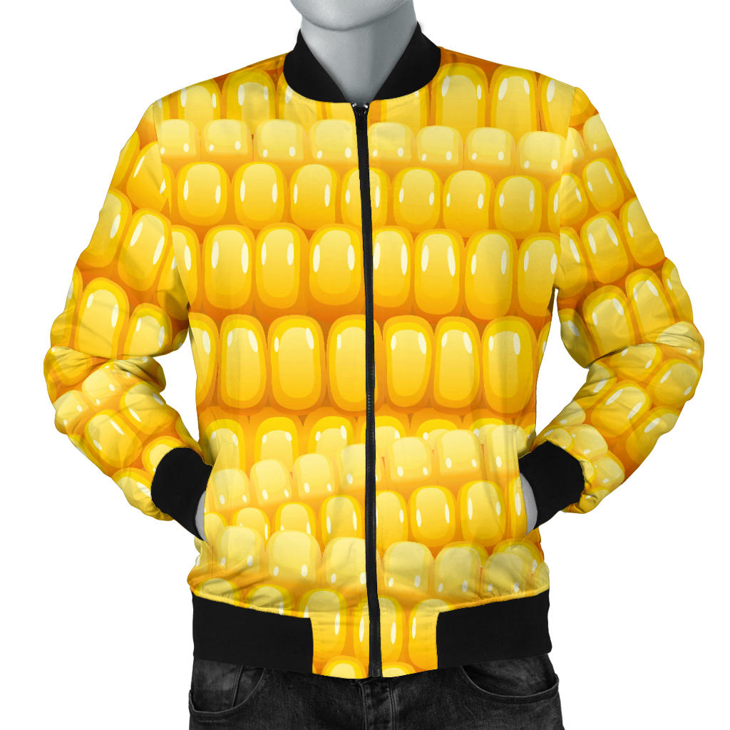 Agricultural Corn cob Pattern Men Bomber Jacket