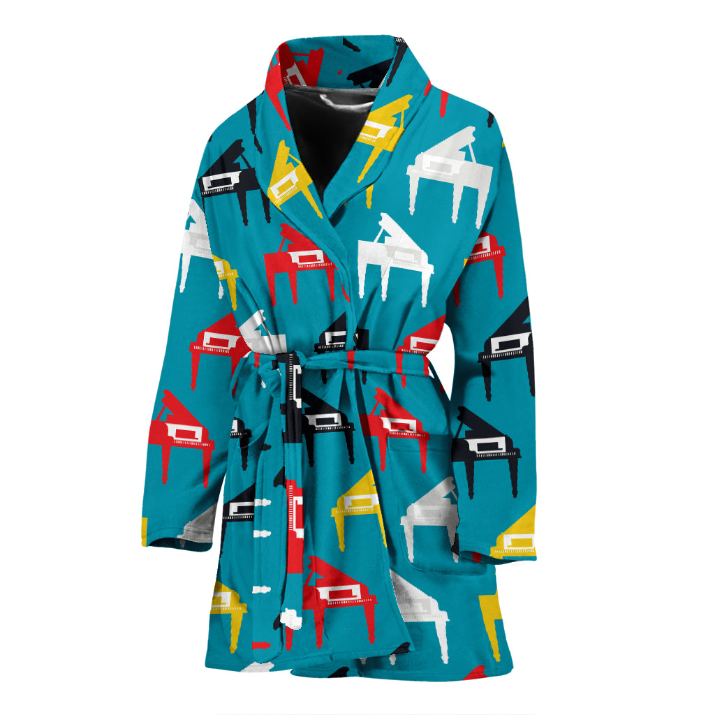 Piano Print Design LKS403 Women Bathrobe