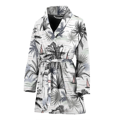 Pacific island Pattern Print Design A04 Women Bathrobe