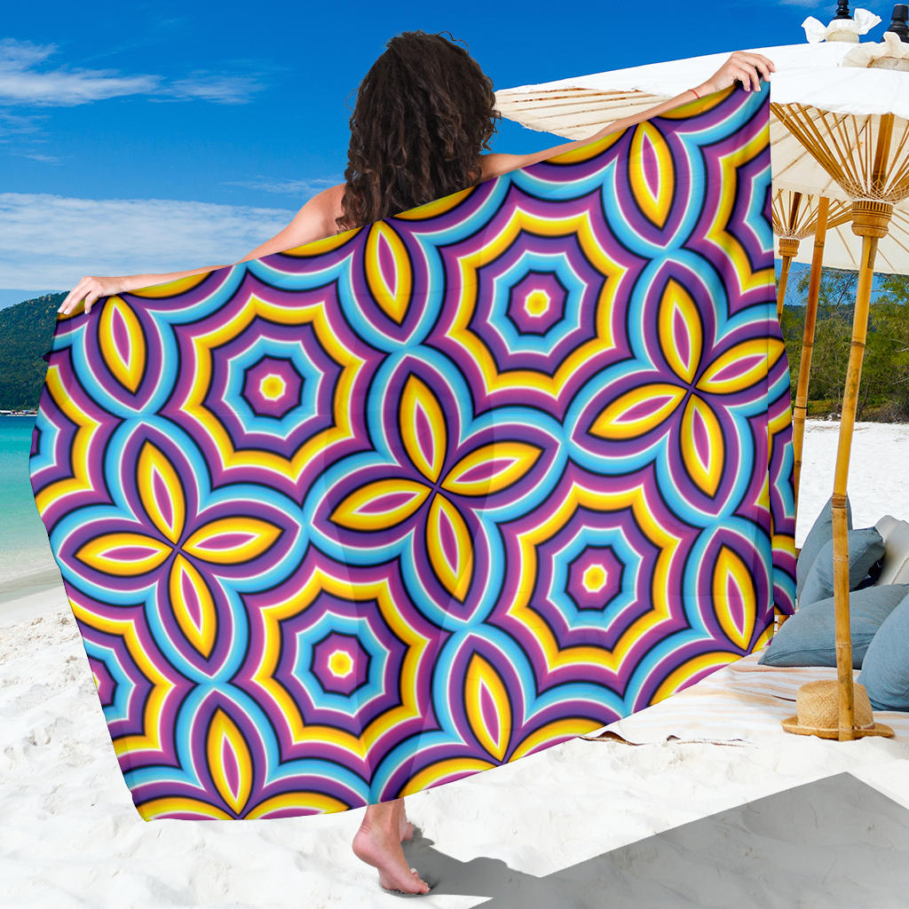 Optical illusion Pattern Print Design A03 Sarong Pareo Wrap