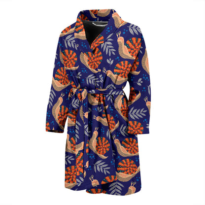 Snail Print Design LKS401 Men Bathrobe