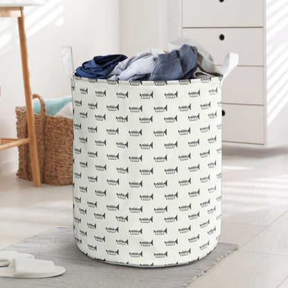 Trumpet Pattern Themed Print Laundry Basket
