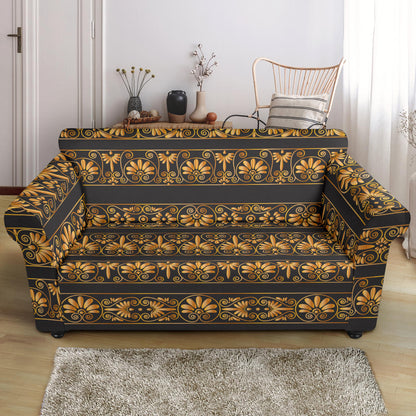 Ancient Greek Print Design LKS303 Loveseat Couch Slipcover