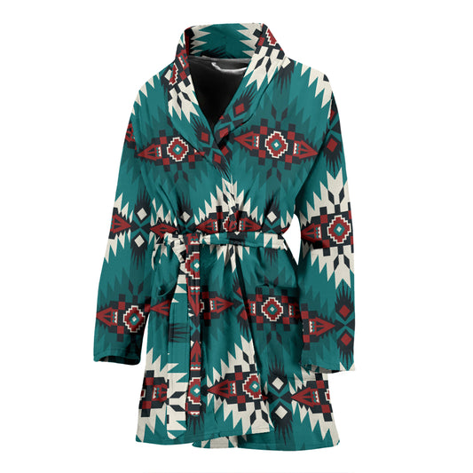 Southwest Pattern Print Design LKS308 Women Bathrobe