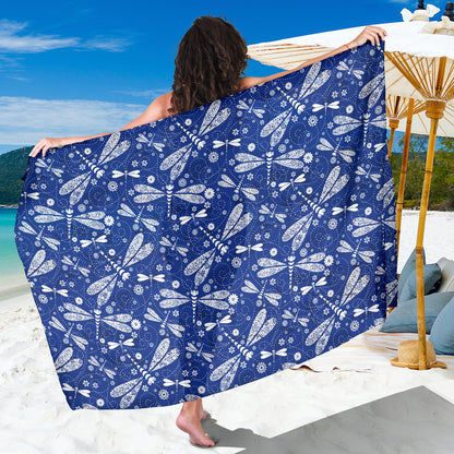 Dragonfly Pattern Print Design 03 Sarong Pareo Wrap