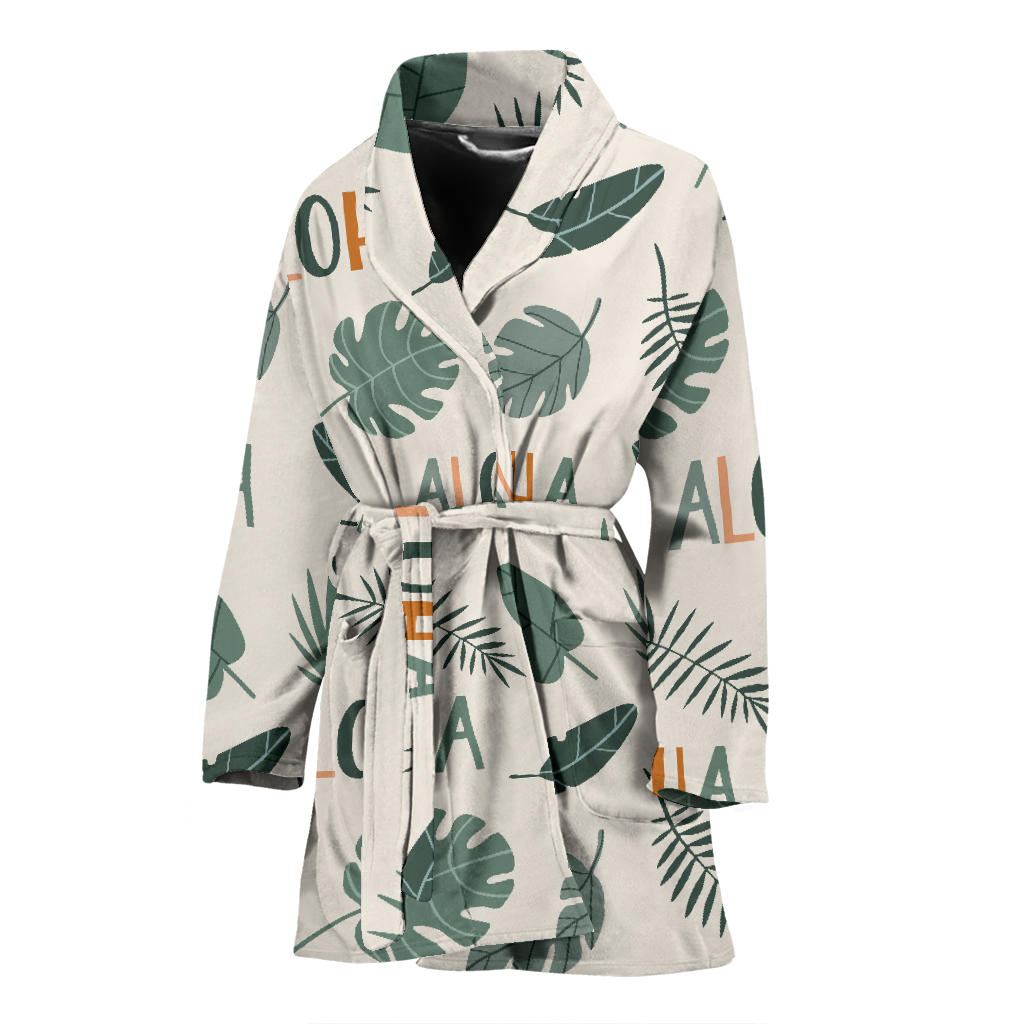 Aloha Hawaii Pattern Print Design 05 Women Bathrobe