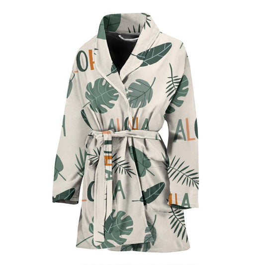 Aloha Hawaii Pattern Print Design 05 Women Bathrobe
