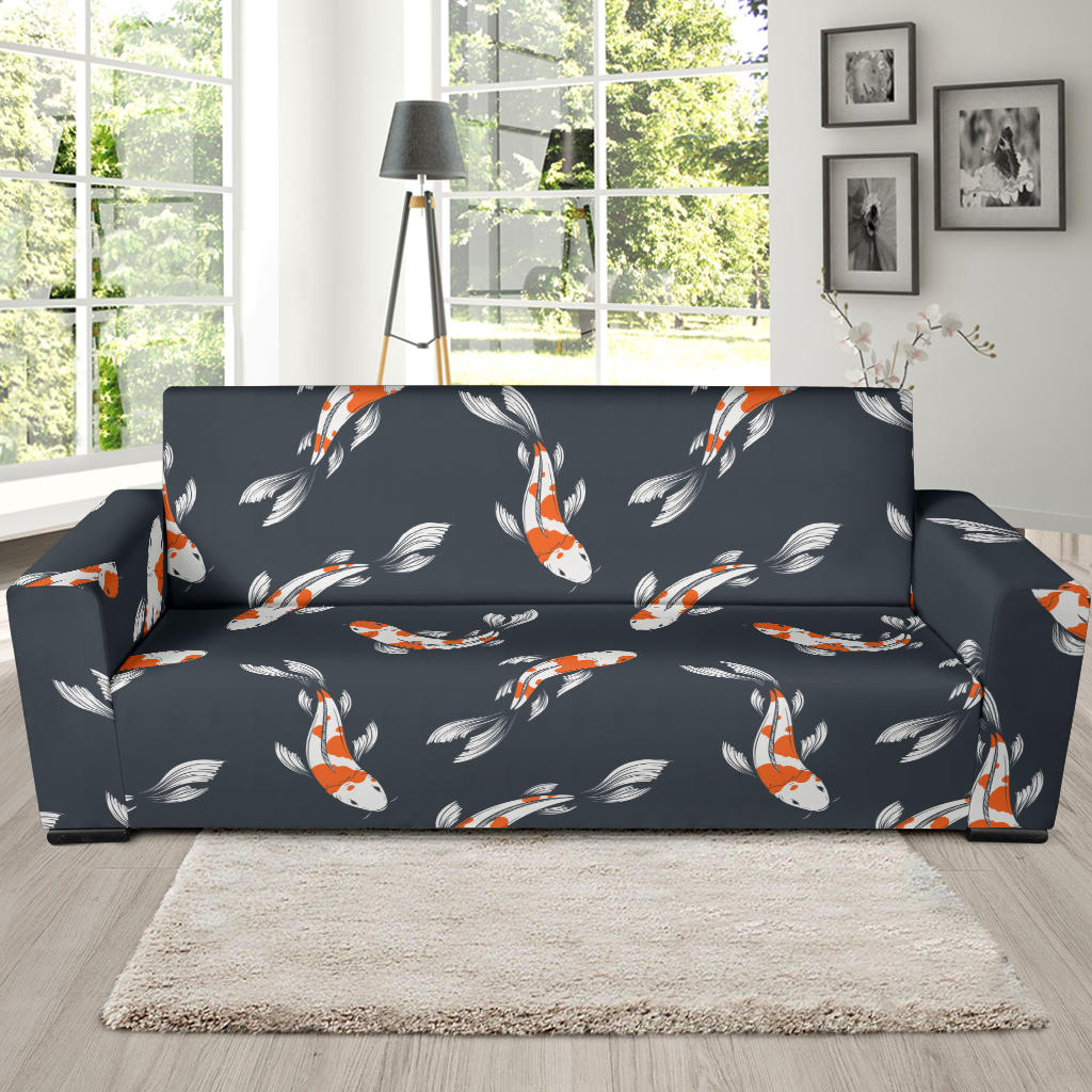 KOI Fish Pattern Print Design 04 Sofa Slipcover