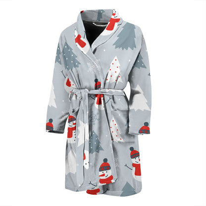 Snowman Print Design LKS302 Men Bathrobe