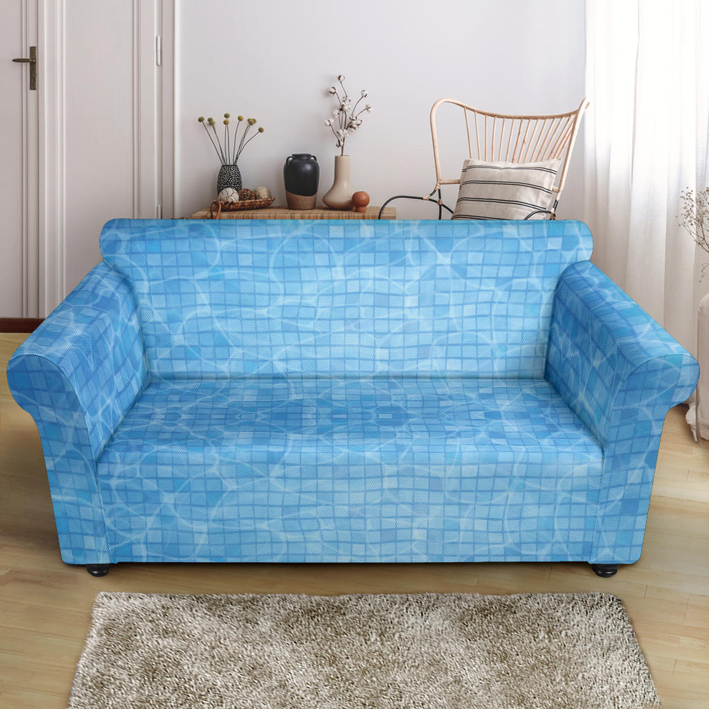 Swimming Pool Print Design LKS302 Loveseat Couch Slipcover