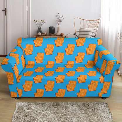 Waffle Print Design LKS304 Loveseat Couch Slipcover