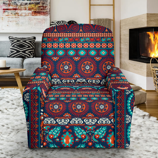Suzani Print Design LKS302 Recliner Slipcover with Pocket