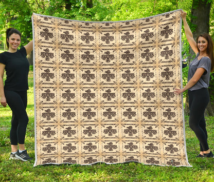 Native American Themed Design Print Quilt Bedspread