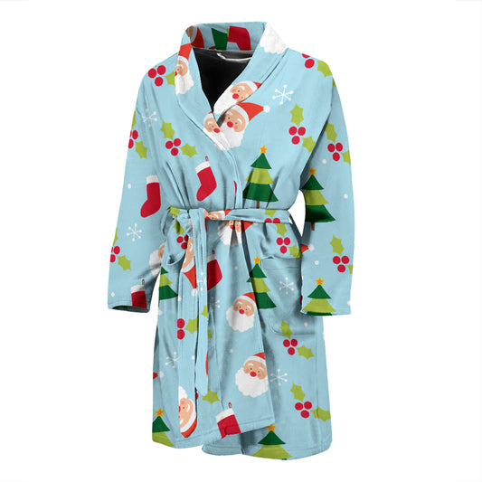 Santa Themed Print Design LKS301 Men Bathrobe