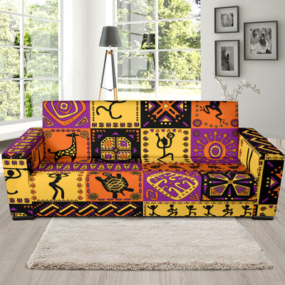 African Pattern Print Design 02 Sofa Slipcover